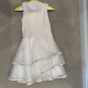 Girls ZOE white & gold dress Size 14. Perfect condition.Worn once.Dry cleaned